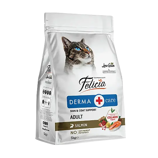 Felicia Hipoalerjenik Kolajen Destekli Somonlu Yetişkin Kedi Maması 5 kg