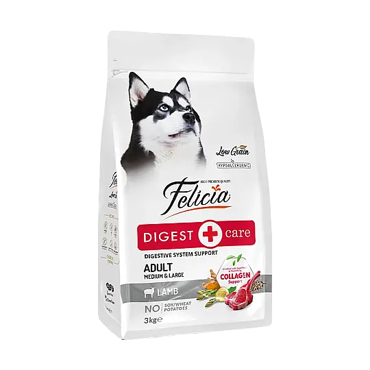 Felicia Hipoalerjenik Orta ve Büyük Irk Kuzulu Düşük Tahıllı Yetişkin Köpek Maması 3 kg