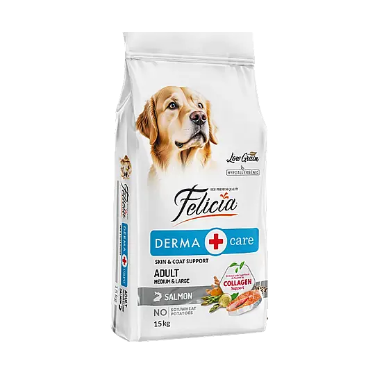 Felicia Hipoalerjenik Somonlu Düşük Tahıllı Yetişkin Köpek Maması 15 kg
