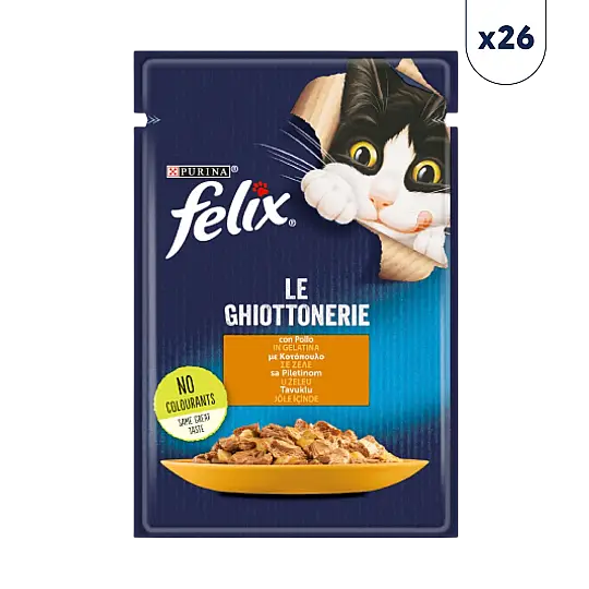 Felix Jöle İçinde Tavuklu Yetişkin Kedi Konservesi 85 gr 26'lı