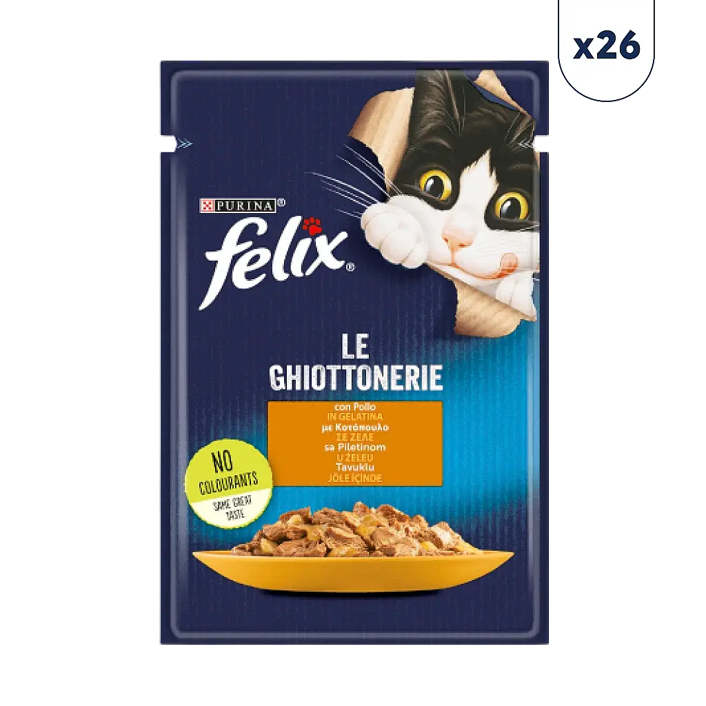 Felix Jöle İçinde Tavuklu Yetişkin Kedi Konservesi 85 gr 26'lı - 1