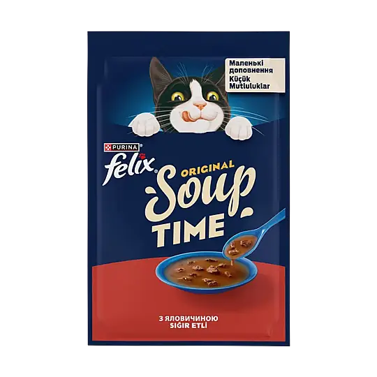 Felix Original Soup Time Sığır Etli Kedi Çorbası 48 gr