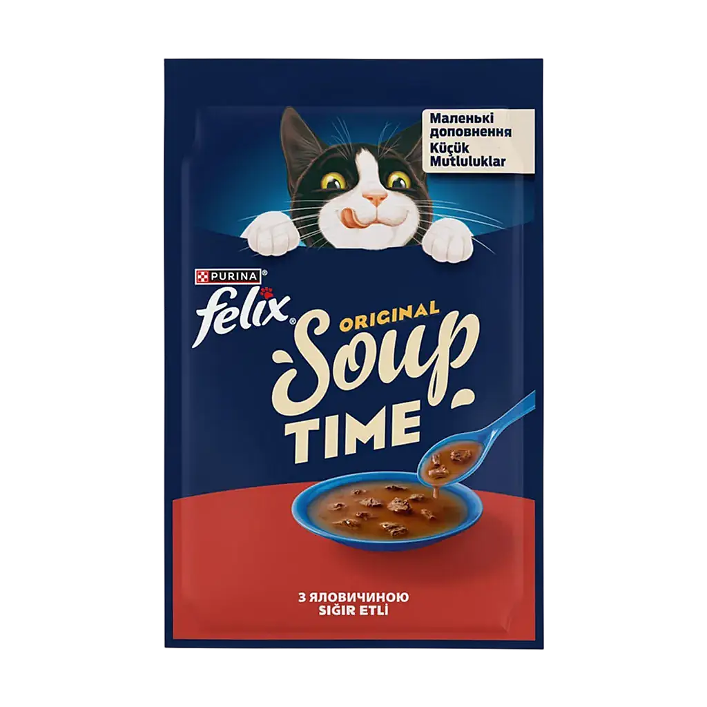 Felix Original Soup Time Sığır Etli Kedi Çorbası 48 gr - 1
