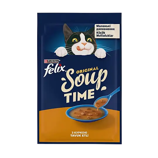 Felix Original Soup Time Tavuk Etli Kedi Çorbası 48 gr