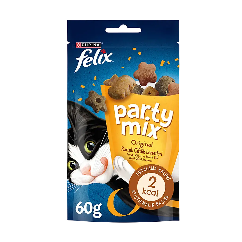 Felix Party Mix Original Karışık Çiftlik Lezzetleri Kedi Ödül Maması 60 gr - 1