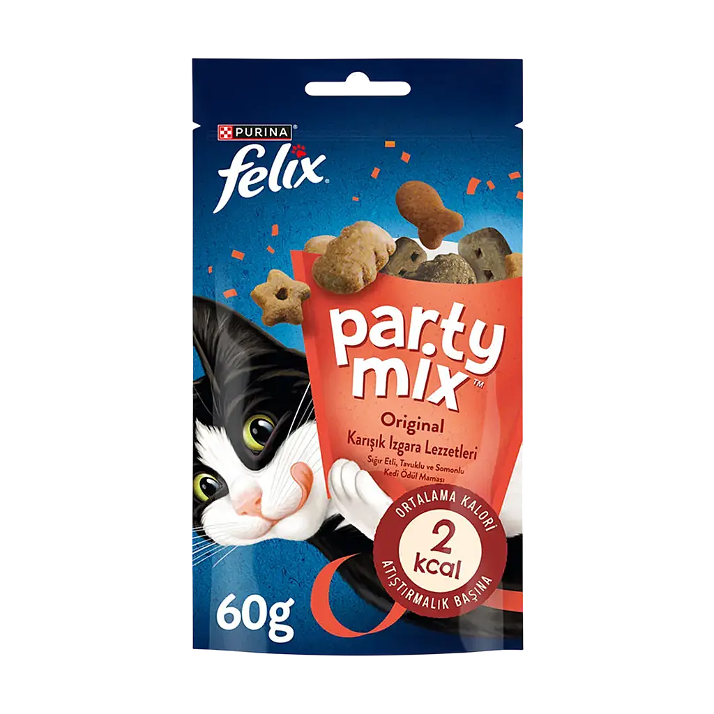 Felix Party Mix Original Karışık Izgara Lezzetleri Kedi Ödül Maması 60 gr - 1