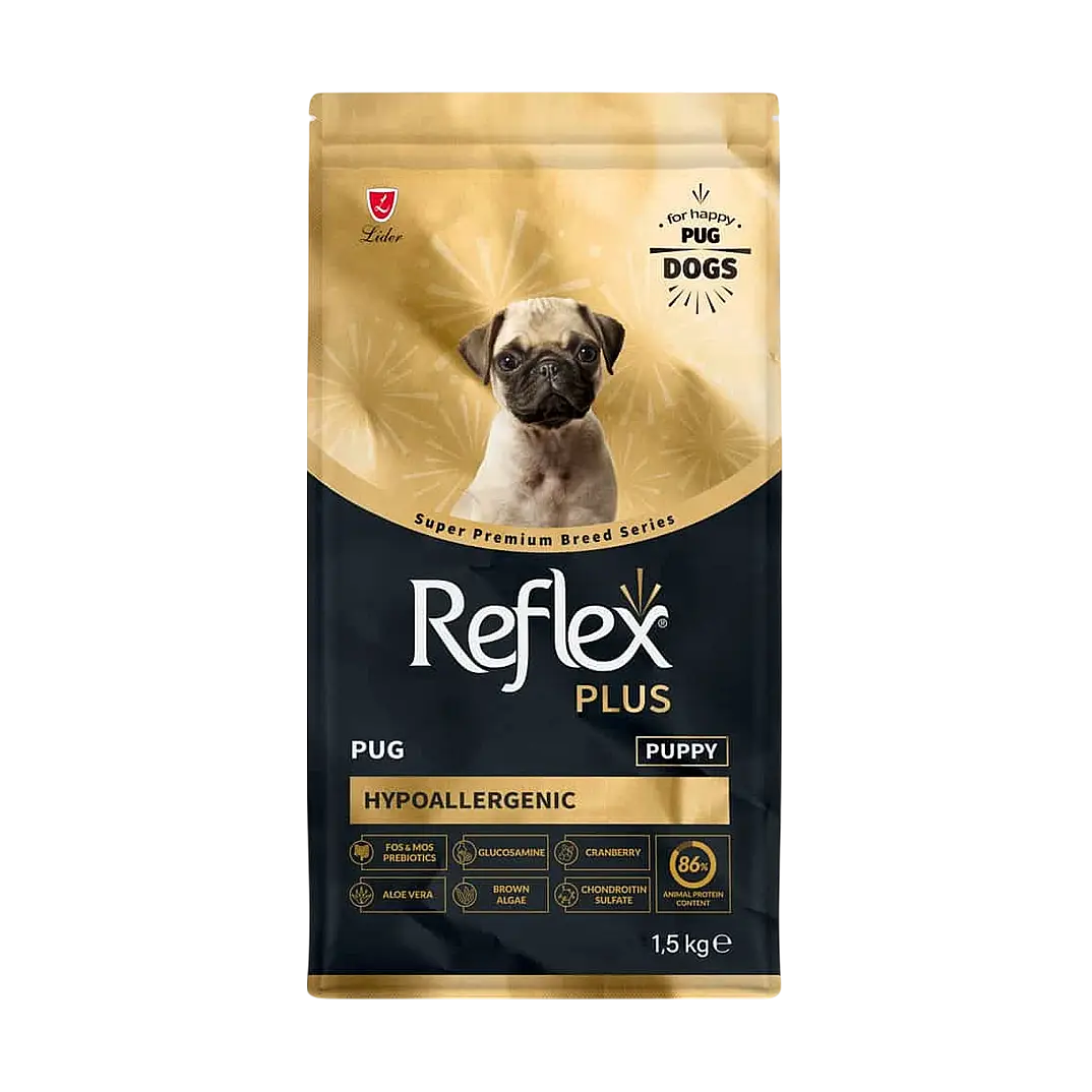 Reflex Plus Hipoalerjenik Pug Yavru Köpek Maması 1,5 kg - 1