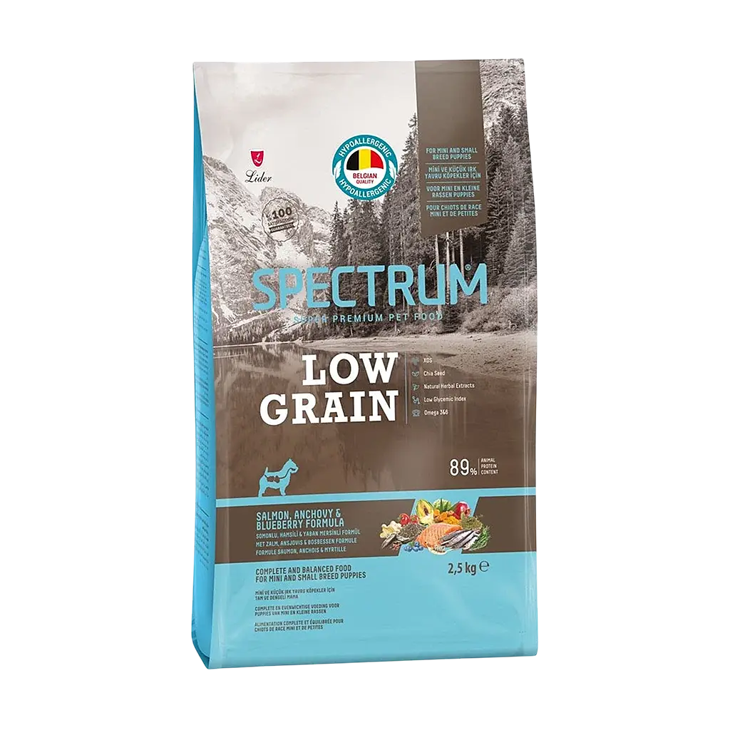 Spectrum Düşük Tahıllı Somonlu Hamsili ve Yaban Mersinli Küçük Irk Yavru Köpek Maması 2.6 Kg - 1